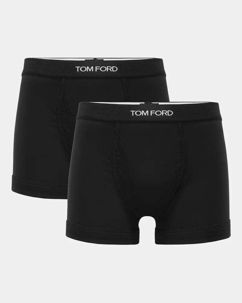 Tom Ford Herren - Boxershorts 2er-Set schwarz Schwarz