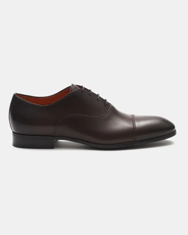 Santoni Herren - Oxford dunkelbraun Dunkelbraun