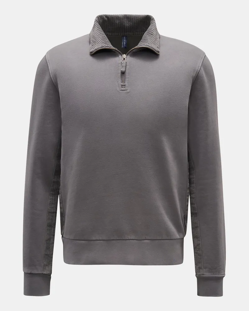 04651/ Herren - Sweat-Troyer 'AF 1/4 Zip' dunkelgrau Dunkelgrau