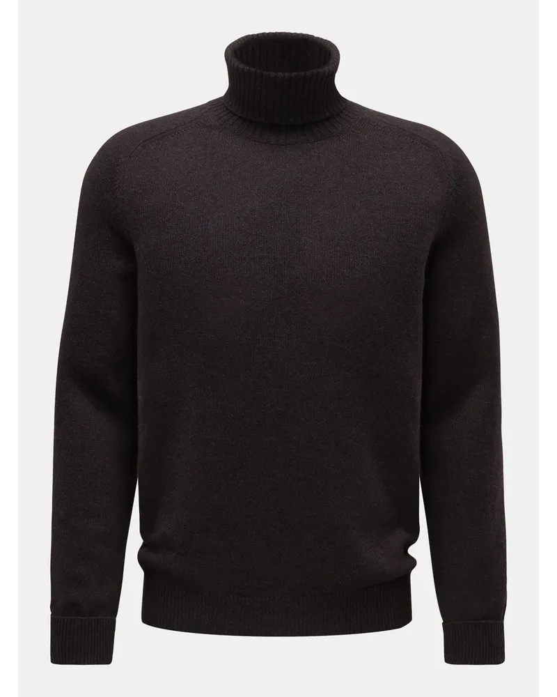 Fedeli Cashmere Rollkragenpullover 'Derby Saddler' dunkelbraun Dunkelbraun