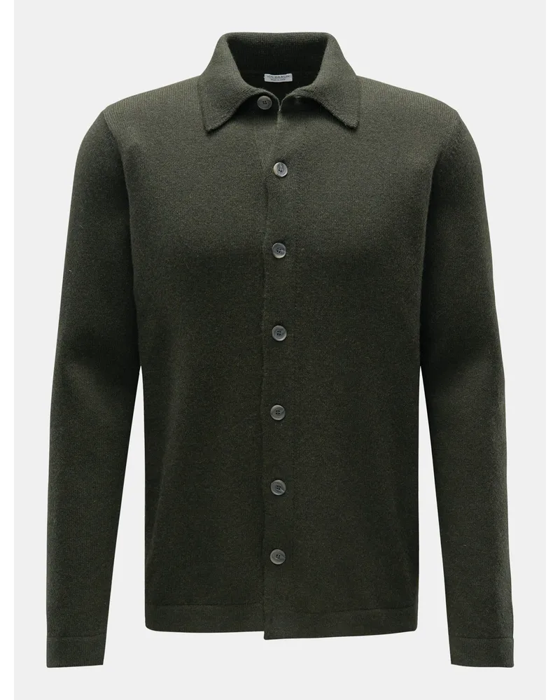 von BRAUN Cashmere Cardigan dark olive Dark