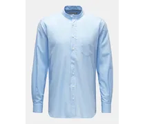 Casual Hemd 'Vintage Popeline Collar Shirt' Grandad-Kragen hellblau