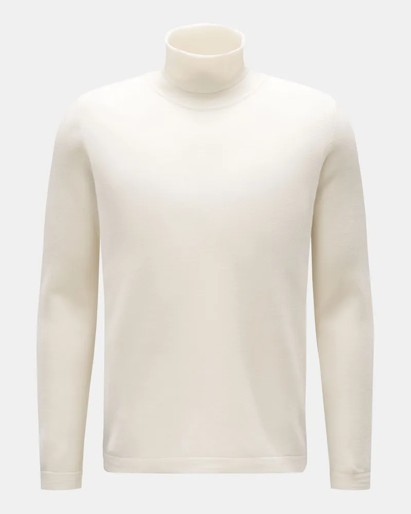 04651/ Herren - Merino Rollkragenpullover 'Oyster' creme Creme