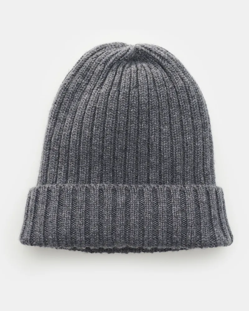 Fedeli Herren - Cashmere Mütze 'Bruno' dunkelgrau Dunkelgrau