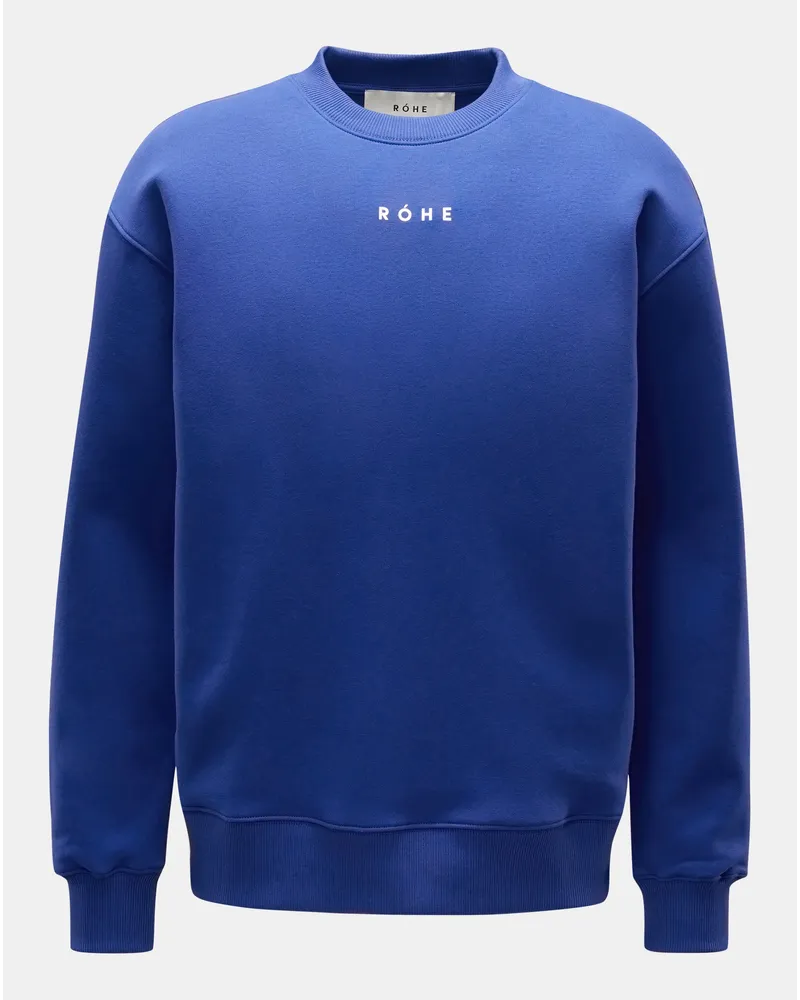 Róhe Rundhals-Sweatshirt blau Blau