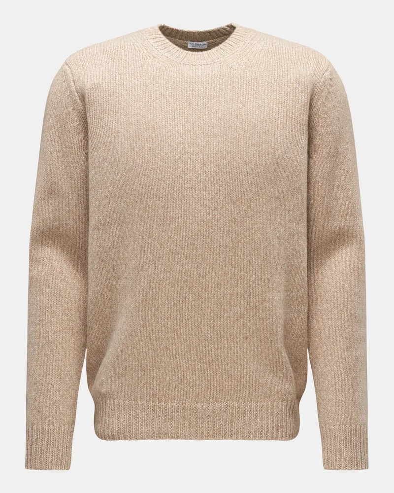 von BRAUN Herren - Cashmere Rundhalspullover beige/creme Beige
