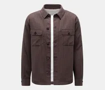 Herren - Overshirt 'Waffle Jacket' dunkelbraun