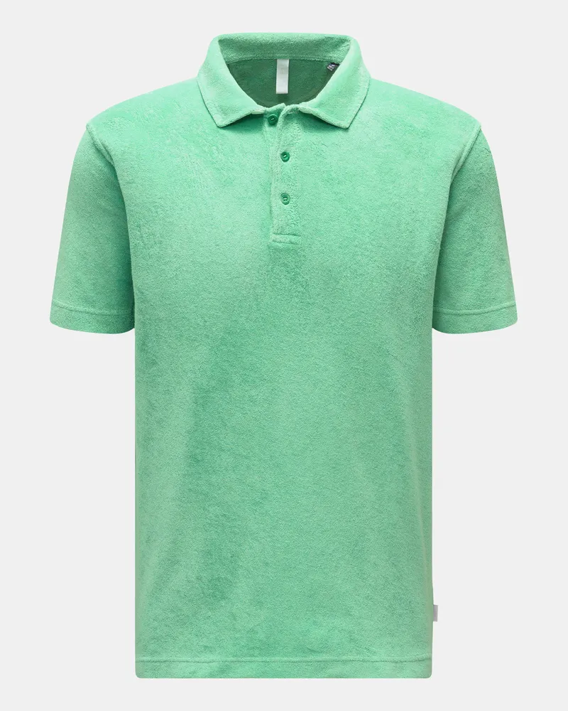 04651/ Herren - Frottee-Poloshirt 'Terry Polo' hellgrün Hellgrün