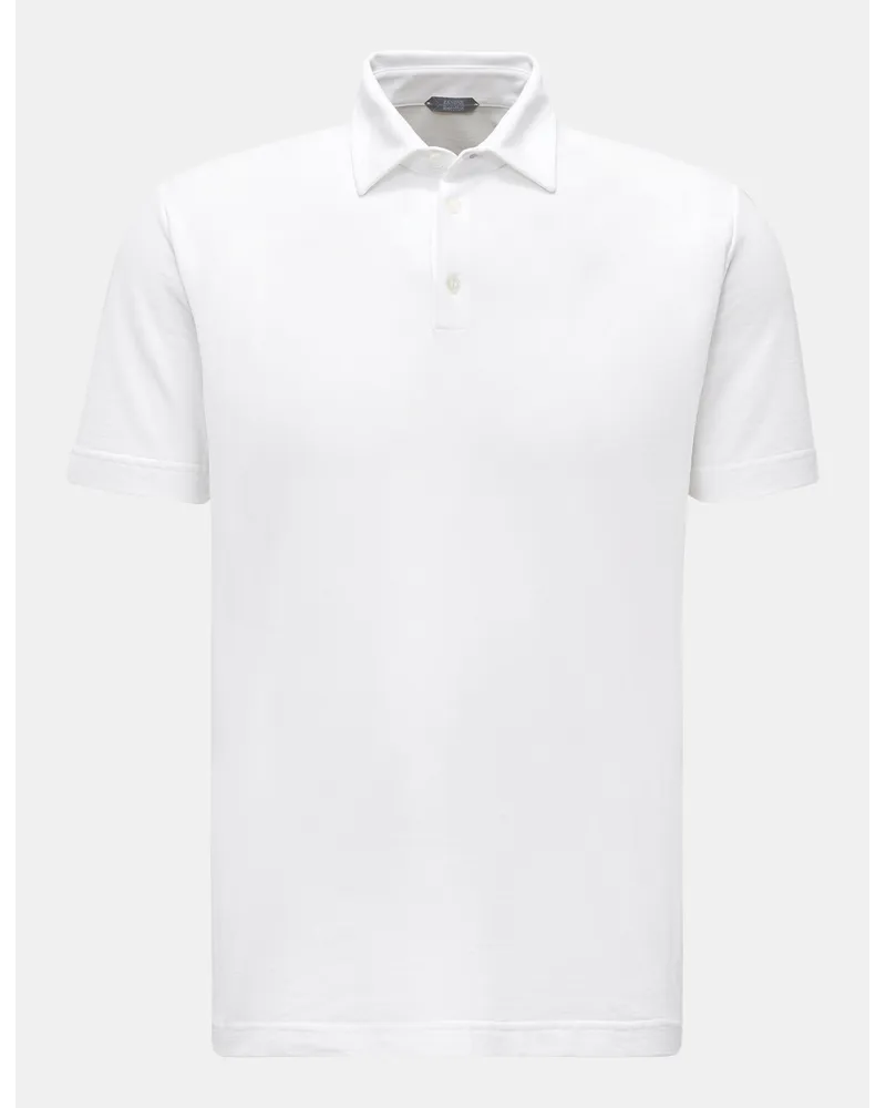 Zanone Jersey-Poloshirt weiß Weiß