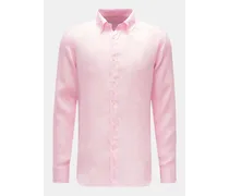 Leinenhemd Button-Down-Kragen rosé