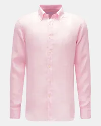 BRAUN Hamburg Leinenhemd Button-Down-Kragen rosé Rosé