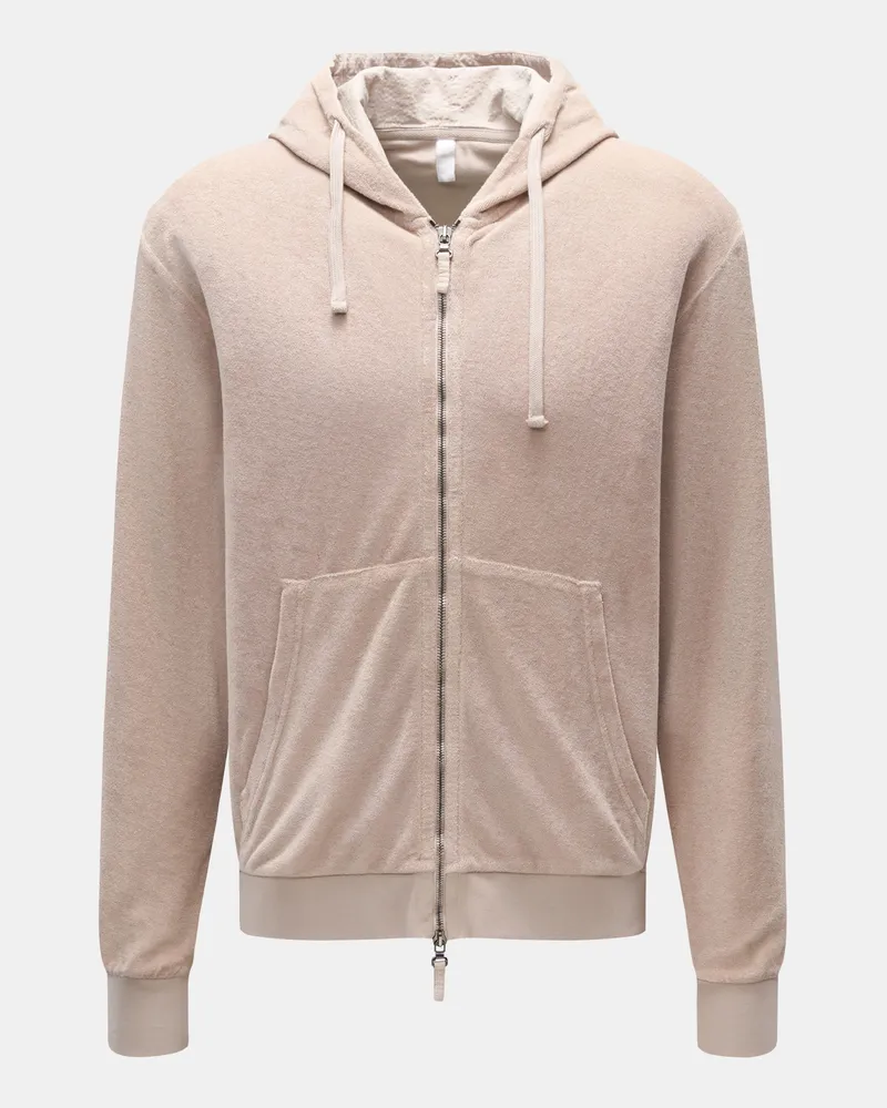 04651/ Herren - Frottee-Sweatjacke 'Terry Zip' beige Beige