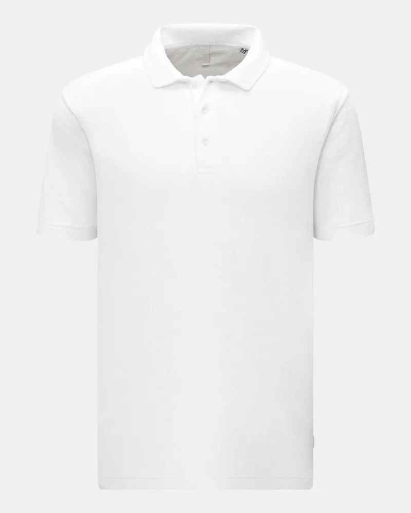 04651/ Herren - Frottee-Poloshirt 'Oyster' weiß Weiß