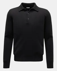 von BRAUN Cashmere Strickpolo schwarz Schwarz