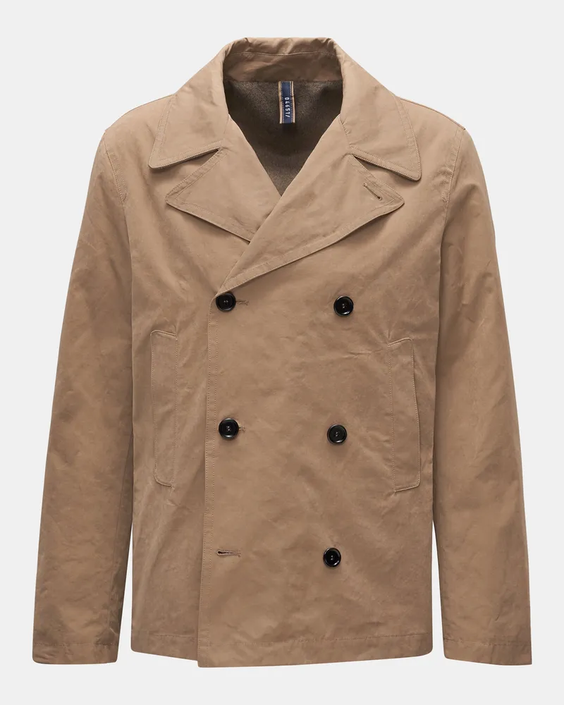 04651/ Herren - Cabanjacke 'Waxed Cotton' beige Beige