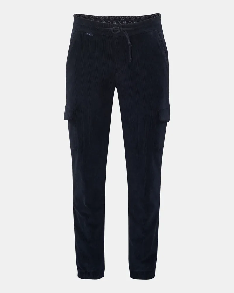 04651/ Herren - Cord-Joggpants 'Smart Cord Cargo' navy Navy