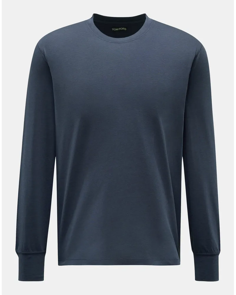 Tom Ford Longsleeve dunkelblau meliert Dunkelblau