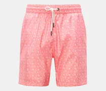 Herren - Badeshorts koralle gemustert
