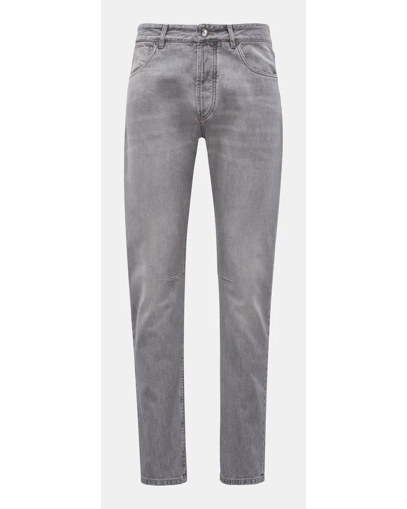 Brunello Cucinelli Jeans 'Leisure Fit' hellgrau Hellgrau