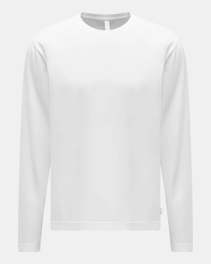 04651/ Herren - Rundhals-Longsleeve 'Oyster Jersey Tee' weiß Weiß