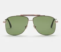 Herren - Sonnenbrille 'Jaden' gold/grün