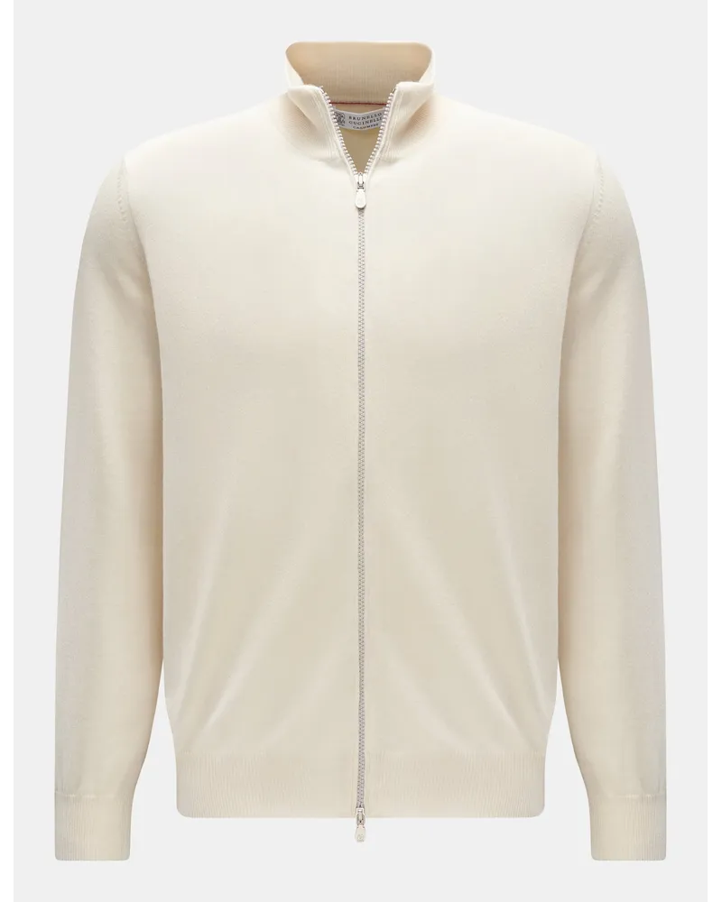 Brunello Cucinelli Cashmere Strickjacke creme Creme