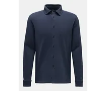 Casual Hemd Haifisch-Kragen 'Piqué Shirt' navy
