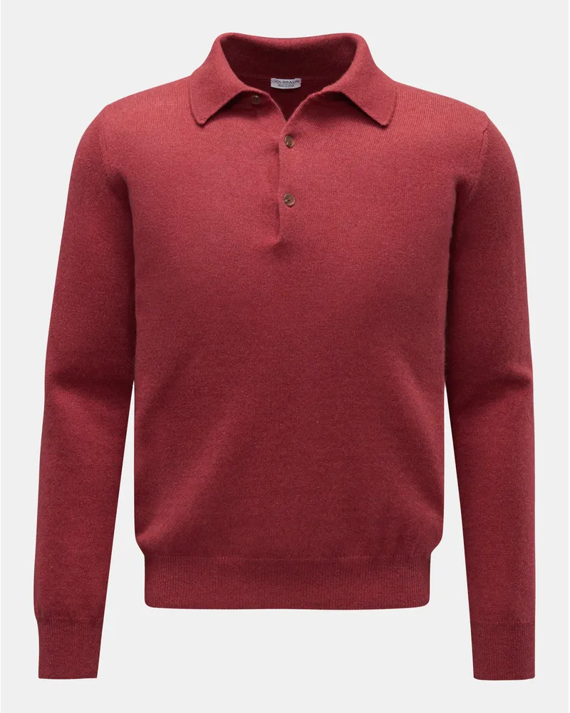 von BRAUN Cashmere Strickpolo rot Rot