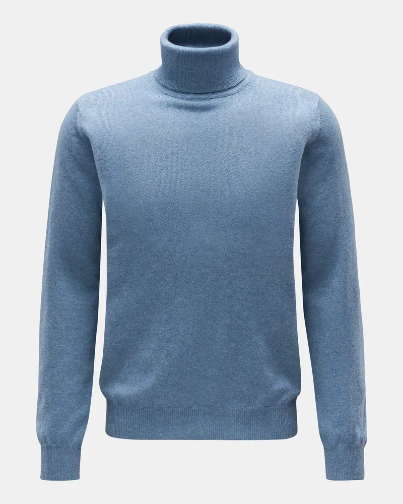 von BRAUN Herren - Cashmere Rollkragenpullover rauchblau Rauchblau
