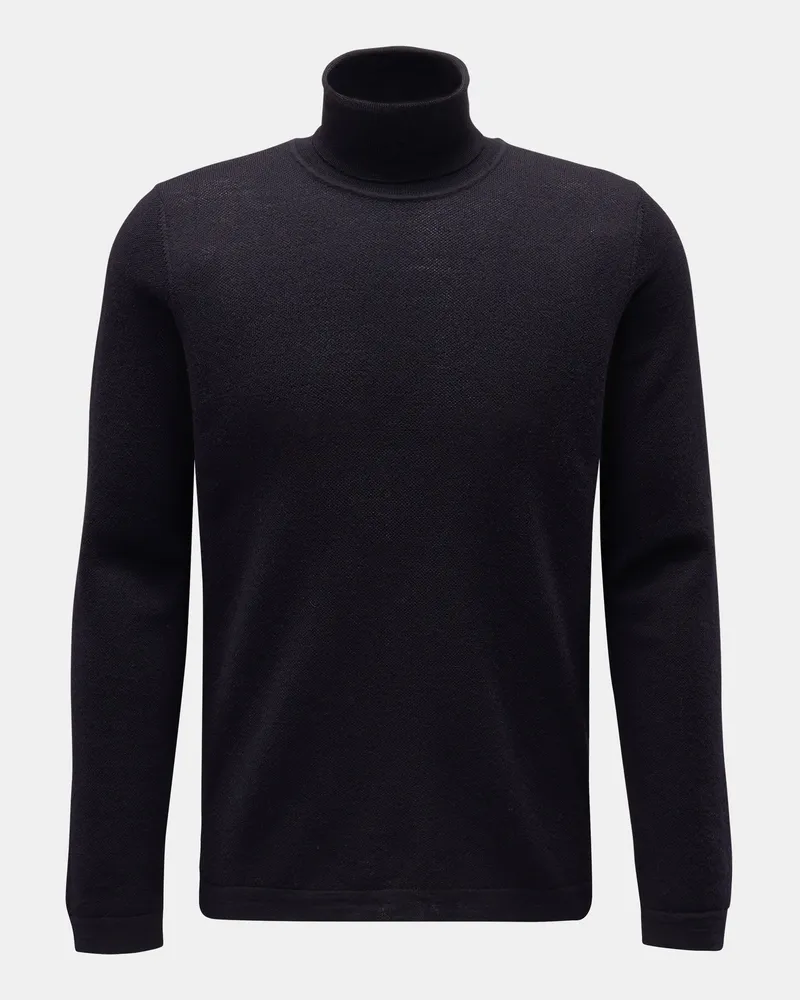 04651/ Herren - Merino Rollkragenpullover 'Oyster' navy Navy