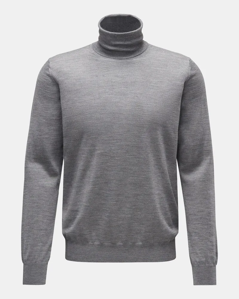 von BRAUN Herren - Feinstrick-Rollkragenpullover grau Grau