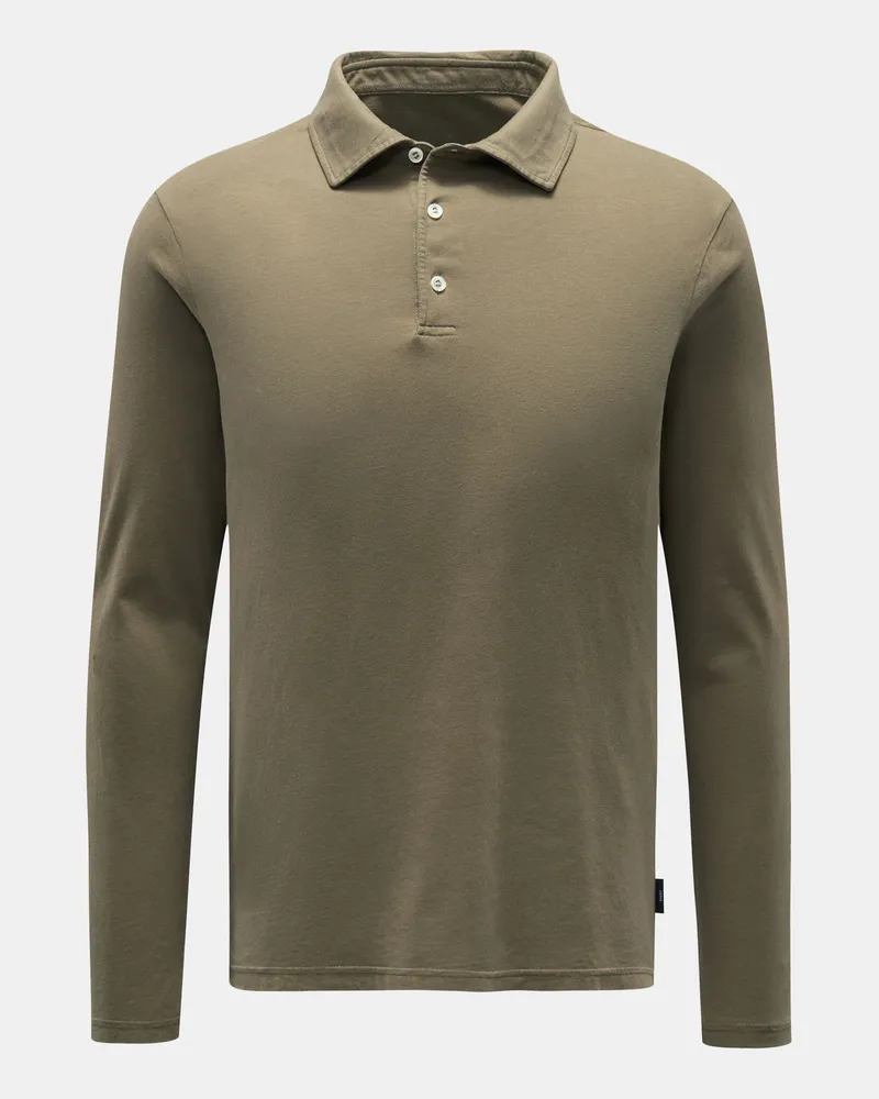 04651/ Herren - Longsleeve-Poloshirt 'Organic Polo LS' oliv Oliv