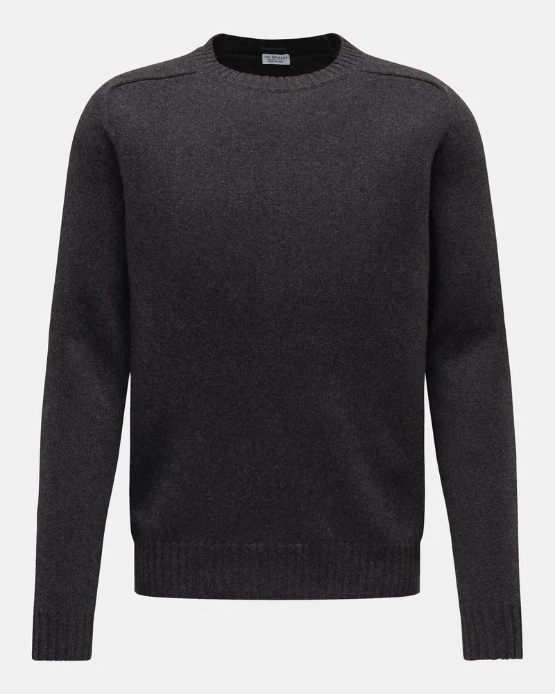 von BRAUN Herren - Cashmere Rundhalspullover dunkelgrau Dunkelgrau
