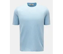 Leinen Rundhals-T-Shirt 'Jerlin' hellblau meliert