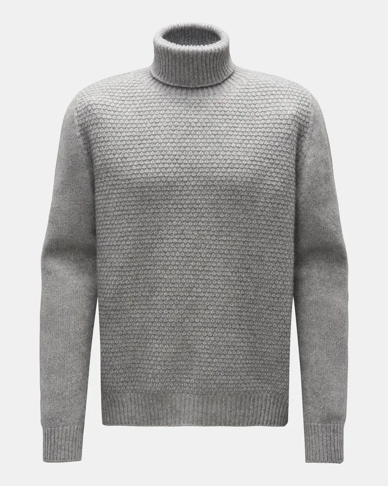 04651/ Herren - Rollkragenpullover 'Blended Ricecorn Turtle' grau Grau
