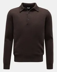 von BRAUN Cashmere Strickpolo dunkelbraun Dunkelbraun