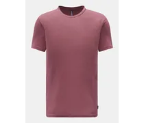 Rundhals-T-Shirt 'Linen Tee' dunkelrot