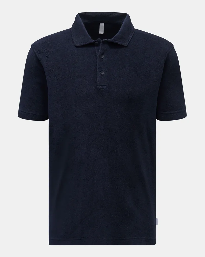 04651/ Herren - Frottee-Poloshirt 'Oyster' navy Navy