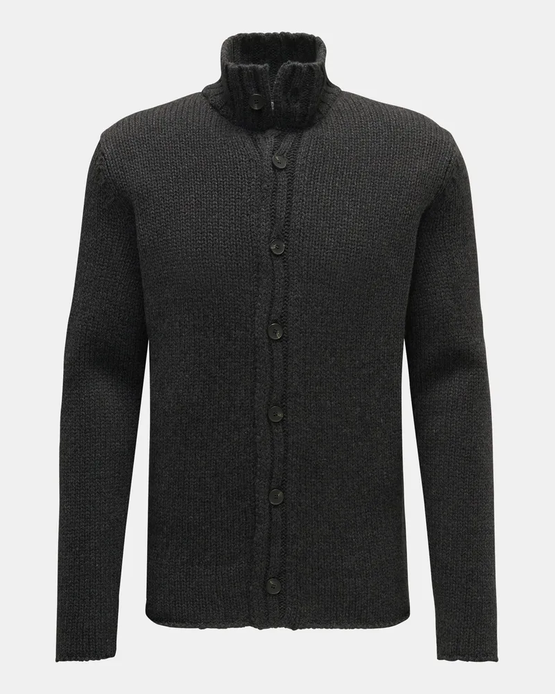 von BRAUN Herren - Cashmere Cardigan dunkelgrau Dunkelgrau
