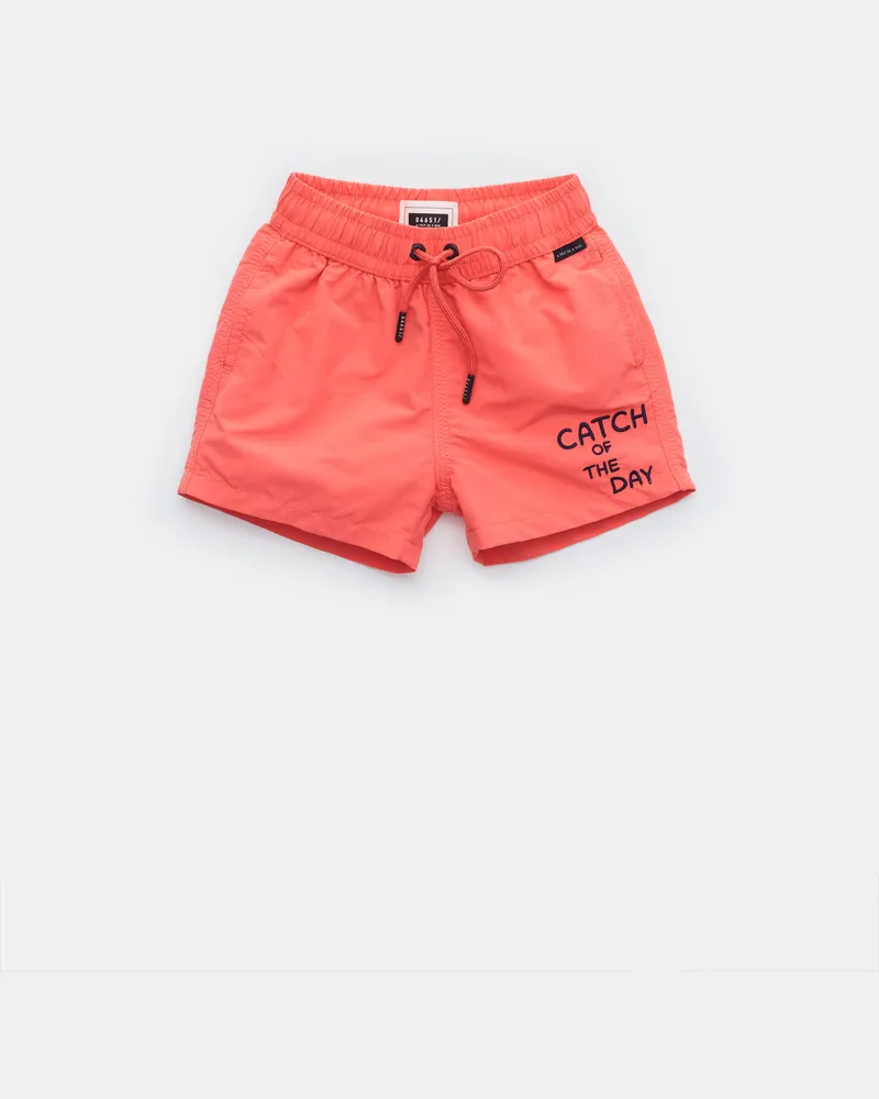 04651/ Herren - Kinder Badeshorts 'Kids Plain Swim' koralle Koralle