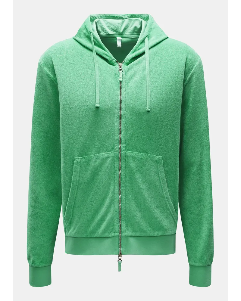 04651/ Frottee-Sweatjacke 'Terry Zip' hellgrün Hellgrün