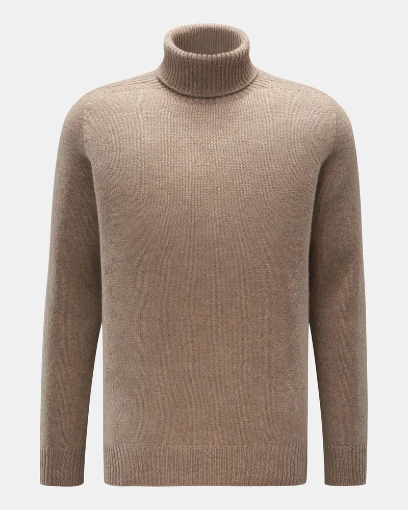 04651/ Herren - Rollkragenpullover beige meliert Beige