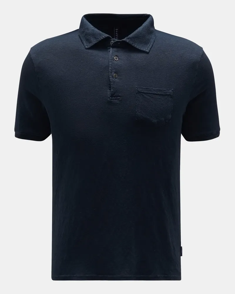 04651/ Herren - Leinen-Poloshirt navy Navy