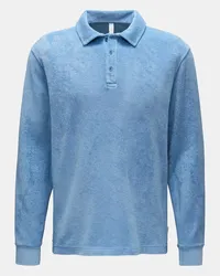 04651/ Frottee Longsleeve-Poloshirt hellblau Hellblau