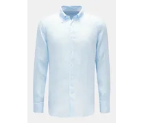 Leinenhemd Button-Down-Kragen hellblau