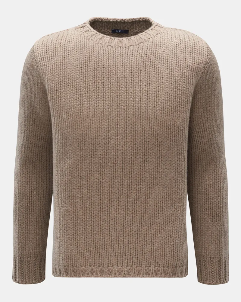 04651/ Herren - Rundhalspullover 'Blended Crew' beige Beige