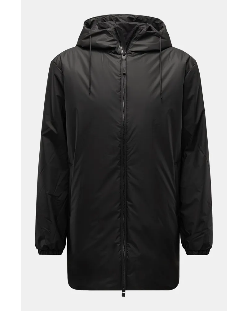 RAINS Regenjacke 'Lohja Long Jacket' schwarz Schwarz