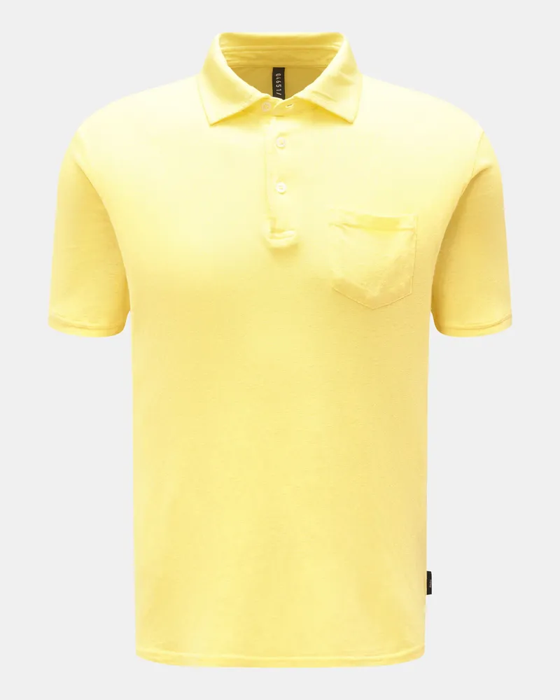 04651/ Herren - Leinen-Poloshirt gelb Gelb