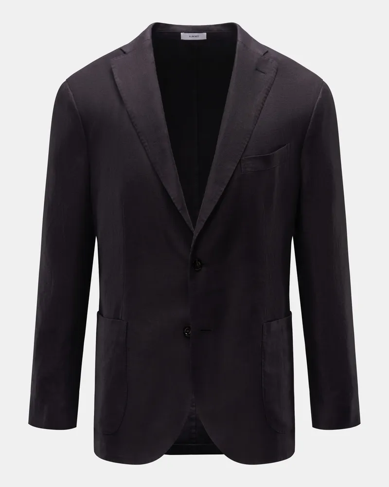 Boglioli Herren - Leinensakko 'K. Jacket' schwarz Schwarz