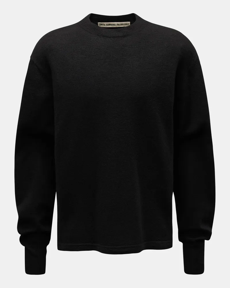 Meta Campania Collective Herren - Cashmere Rundhalspullover schwarz Schwarz